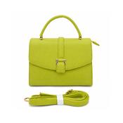 Lime Green Leatherette Handbag/Crossbody image