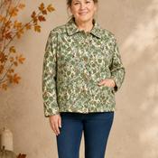 Green Floral Quilted Jacket (Fits 8-16) image