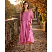 2 Piece A-Line Midi Dress &amp; Mesh Top  (3 Colours) 8-14