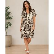 Sienna Leopard Print Tunic Dress Brown image