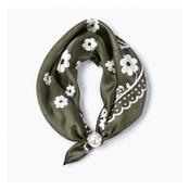 Magnetic Scarf Khaki &amp; Cream Paisley/Floral