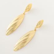 Gold Textured Drop Earrings image