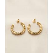 Twisted Gold Hoop Earrings image