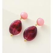 Berry &amp; Blush Resin Drop Earrings image