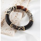Chocolate &amp; Leopard ElasticatedBangle