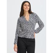 FRANSA Navy &amp; Cream Stretch Top image
