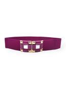 Magenta &amp; Gold Elasticated Belt image