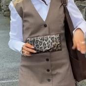 Leopard Print Purse Taupe image