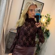 Wine Lace High Neck Top image