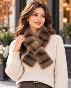 Mocha Faux Fur Neck Scarf image