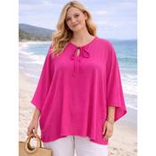 Rio Oversized Pink Batwing Floaty Top image