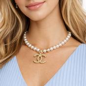 Luxe Pearl &amp; Gold Statement Necklace