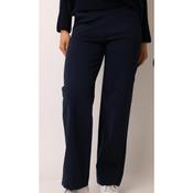 DECK Navy Straight Leg Elasticated Trousers