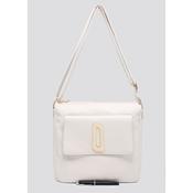 Cream Leatherette Crossbody Bag image