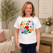 Amour Floral Graphic T-Shirt White image