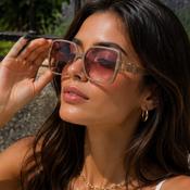 Taupe Oversized Sunglasses H Logo image