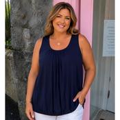 Oversized Stretch Vest Top Navy image