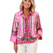 Janet Pink Multicoloured Print Blouse image