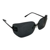 Black &amp; Charcoal Wrap Around Sunglasses