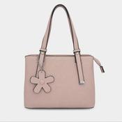 Taupe Leatherette Tote Bag/Crossbody image