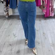 Tammy Light Blue Denim Straight Leg Jeans Front Pockets image