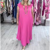 Dearbhla Long Pleated Maxi Dress Cerese image
