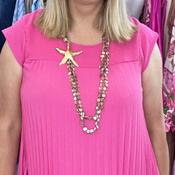Golden Starfish Abalone Shell Statement Necklace image