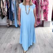 Dearbhla Long Pleated Maxi Dress Sky Blue image
