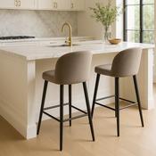 Nova Breakfast Bar Stool - Grey Velvet image