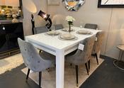 Luna Italian White High Gloss Dining Table