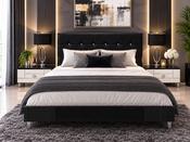 Italian Bed Frame &amp; 2 Night Stands. image