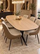 Sadia 2mt Oval Biscuit 6 Seat Dining Set image