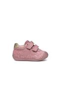 Geox Baby Girls Crawl TUTIM Velcro Shoe Pink Platinum image