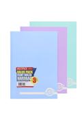 Pastel Pkt.3 A4 160pg Hardback Notebook - Asst image