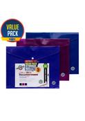 Pkt.3 A4 Extra Capacity Document Wallet S-2