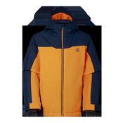 Kids' Piste Ski Jacket - Navy/ Electric Orange image