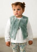 Mayoral girls faux fur vest legging set 2784