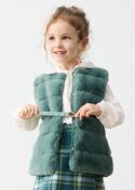 Mayoral girls faux fur vest with belt 4328 image