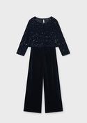 Mayoral velvet sequin jumpsuit 7858 image