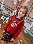 Patachou Red dress with embroidered carousel image