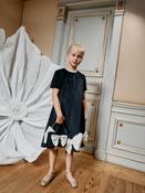 Patachou Black velvet dress with bows image