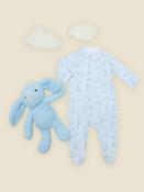 Patachou baby boy light blue babygrow image