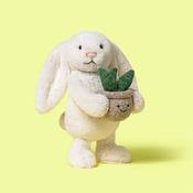 Jellycat cream bunny with plant image