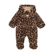 Steiff leopard print faux fur snowsuit image
