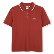 BOSS Boys crimson short sleeve polo shirt j53169 image