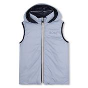BOSS KId Boy Reversible Sleeveless Puffer Logo Jacket J53436 image