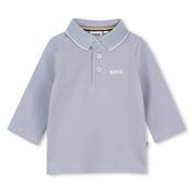 BOSS Pale Blue Long Sleeve Polo J53481 image