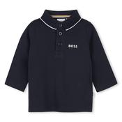 BOSS Navy Long Sleeve Polo J53481