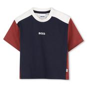 Boss Navy and crimson logo t-shirt J53483 image