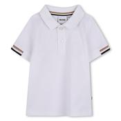 BOSS white short sleeve polo shirt Mini Me J53484 image